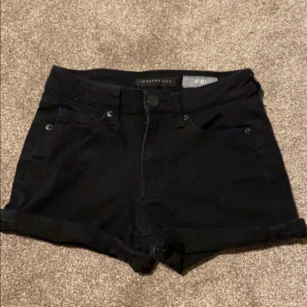 Aéropostale black jean shorts